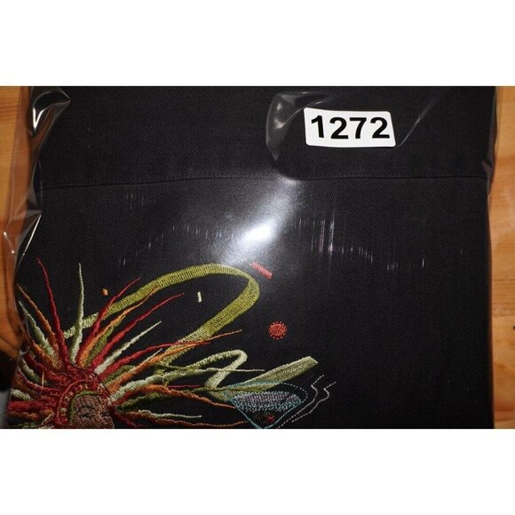 Tommy Bahama Men's M Black Shaken Not Stirred Embroidered Shirt Silk EUC - Picture 14 of 14